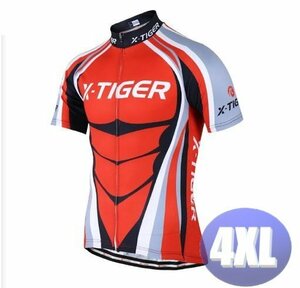 x-tiger サイクリングウェア 半袖 4XLサイズ 自転車 ウェア サイクルジャージ 吸汗速乾防寒 新品 インポート品【n600-05】