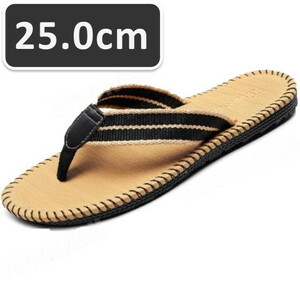 1 старт мужской PVC пляжные шлепанцы светло-коричневый 25.0cm *078 resort сандалии 