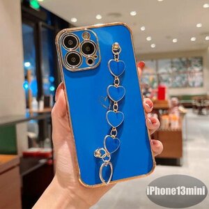 iPhone13mini ケース ブルー おしゃれ スマホケース スマホカバー 耐衝撃 衝撃吸収【n282】