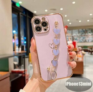 iPhone13mini ケース パープル おしゃれ スマホケース スマホカバー 耐衝撃 衝撃吸収【n282】