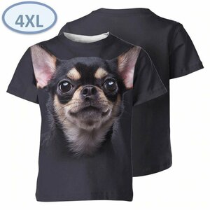 ドッグ 半袖 Tシャツ 【n-233-C】 チワワ 4XLサイズ 犬 イヌ いぬ