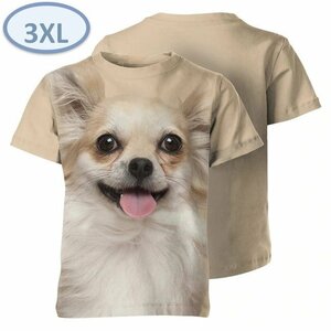 ドッグ 半袖 Tシャツ 【n-233-B】 チワワ 3XLサイズ 犬 イヌ いぬ