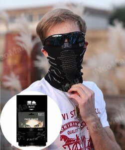 cycling mask black unisex face mask neck scarf sport warmer bike running 