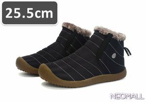  унисекс снегоступы [868] 25.5cm черный мутон ботинки спортивные туфли winter ботинки обратная сторона ворсистый водонепроницаемый защищающий от холода . скользить зимний обувь хлопок обувь 