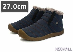  унисекс снегоступы [868] 27.0cm темно-синий мутон ботинки спортивные туфли winter ботинки обратная сторона ворсистый водонепроницаемый защищающий от холода . скользить зимний обувь хлопок обувь 