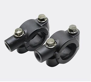  bike mirror holder 2 piece set steering wheel 22mm all-purpose clamp mirror mount black 10mm regular 