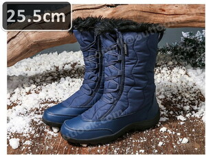  женский снегоступы [970] голубой 25.5cm мутон ботинки спортивные туфли winter ботинки обратная сторона ворсистый водонепроницаемый защищающий от холода . скользить зимний обувь хлопок обувь 