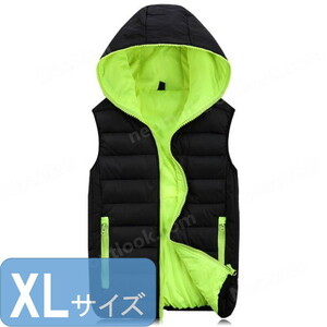  simple . men's down vest 003 yellow XL size cotton inside down cotton inside the best quilting outer protection against cold autumn winter warm 