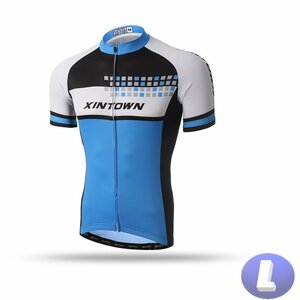 XINTOWN cycling wear short sleeves L size bicycle wear cycle jersey . sweat speed . protection against cold new goods imported car goods [n615-bl]