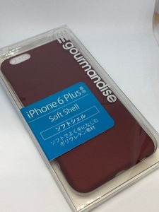 ☆1スタ 【在庫限り】iPhone6plus iPhone6splus ソフトシェルケース レッド シンプル アイフォーン アイフォーンカバー キズ防止