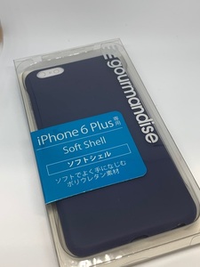 ☆1スタ 【在庫限り】iPhone6plus iPhone6splus ソフトシェルケース ネイビー シンプル アイフォーン アイフォーンカバー キズ防止