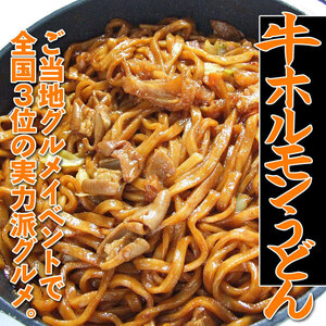 【即決】牛ホルモンうどん[冷凍]【1人前】(250g×1袋)】袋のまま湯せんするだけ！【この出品複数落札は同梱出来ます】