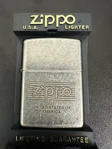 ZIPPO　ジッポーライター　アンティークシルバープレート　シルバーカラー　長期保管品　5