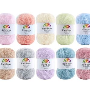 「値下げ」(編み図付き)韓国 スセミ たわし 糸 10個セット 毛糸