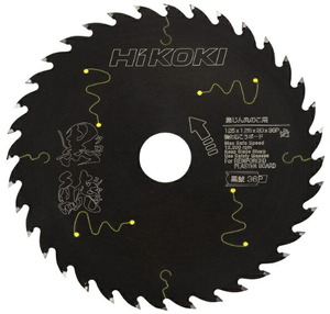 在庫 ゆうパケ可 HiKOKI 強化石こうボード用チップソー 黒鯱 0037-8261 ブラック 外径125mm 刃数36P 00378261 日立 ハイコーキ
