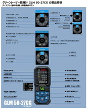 在庫 ボッシュ GLM50-27CGJ セット品 グリーンレーザー距離計+3.7Vリチウムイオンバッテリー1608M00C43 BOSCH_画像5