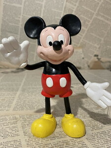 ☆1980年代/ミッキーマウス/ベンダブルPVCフィギュア/即決ディズニー/ビンテージUSA/Mickey Mouse/Bendable Figure(90s) DI-453