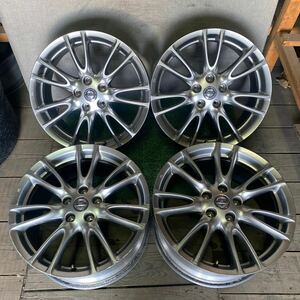 日産 NISSAN純正ホイール V36スカイラインホイール 18インチ 18×8.5/7.5J OFF:+45 +50 PCD;114.3-5H ハブ径;約66mm ガリ傷 サビあり 4本 