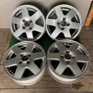 フォルクスワーゲン純正ホイール 14インチ 14×6J OFF:+43 PCD:100-4H ハブ径;約57mm 傷あり、ガリ傷あり、サビあり 4本