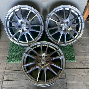 WORKホイール 17インチ 17×7J OFF:+48 PCD;100-5H ハブ径;約60mm 傷あり、小さなガリ傷あり 3本 (2本でも購入可能)