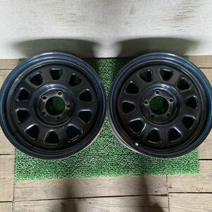 鉄ホイール 16インチ 16×7J OFF;+48 PCD:114.3-5H ハブ径;約85mm 傷あり、サビあり 2本 