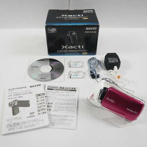 1円【美品】SANYO サンヨー/フルハイビジョン防水ビデオカメラ/DMX-CA100/79