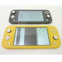 1円【ジャンク】Nintendo 任天堂/ニンテンドースイッチLite本体 イエロー グレー 2台セット/HDH-S-YAZAA/GAZAA/88_画像4