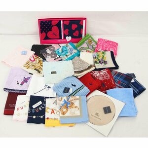 1 jpy [ ultimate beautiful goods ] CELINE/Dior/YSL/BURBERRY/ handkerchie Mini towel together large amount /04