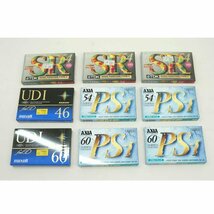 1円【一般中古】AXIA TDK maxell/カセットテープ 未開封 9本セット/PS1 C 60 SR-54F UD1-60/09_画像1