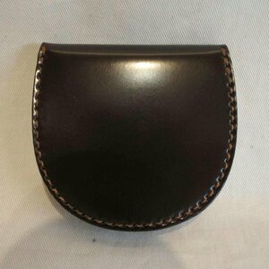 [ ultimate beautiful goods ]OHBA large . made bag / cordovan coin case chocolate Brown /92