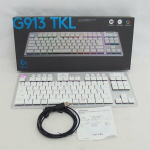 1円【一般中古】logicool ゲーミングキーボード テンキーレス ワイヤレス RGBメカニカル LIGHTSPEED/G913 TKL/04