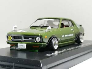 1/43 ノレブ Mitsubishi Galant Coupe FTO GSR (1973) 改 アルミ 深リム ローダウン 改造 ギャランFTO F/Rスポ PANDEM デカール カスタム 