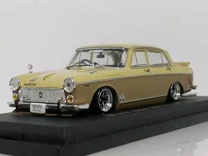 1/43 Norev Isuzu Bellel 2000 Deluxe (1963) modified aluminium deep rim lowdown modified bereruF/ R spoiler Mooneyes decal custom 