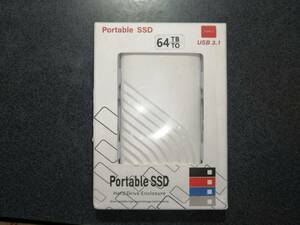 外付けSSD 64TB 開封点検済 ポータブルSSD 64テラバイト 外付けハードディスク USB3.1 TYPE-C 白 1