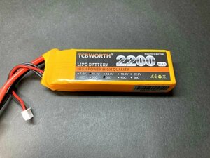 新品◆ TCB 2200mAh 3セル 11.1V 35C-70C リポ バッテリー XT60