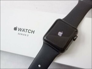 現状品 Apple/アップル◆Apple watch/MTF02J/A◆シリーズ3 38mm スペースグレイ GPSモデル