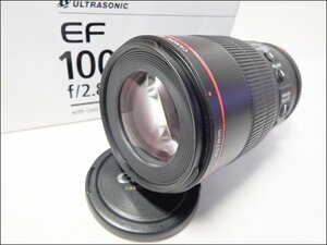 美品 Canon/キャノン◆EF100mm F2.8Lマクロ IS USM/単焦点レンズ◆フルサイズ対応 防滴・防塵 手ブレ補正 取説・元箱付