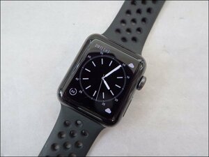 動作品 Apple/アップル◆Apple Watch3/MTF02J/A◆SERIES3 38mm スペースグレイアルミニウムケース GPSモデル
