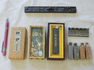  paper [ seal stock . weight writing brush . etc., together ] stone carving China calligraphy 