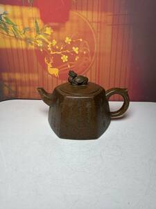 5KN9148 purple sand . tea . small teapot [.. boat / purple sand "hu" pot. ]. tea utensils purple sand handicraft ceramic art porcelain ornament .. goods era thing China fine art 