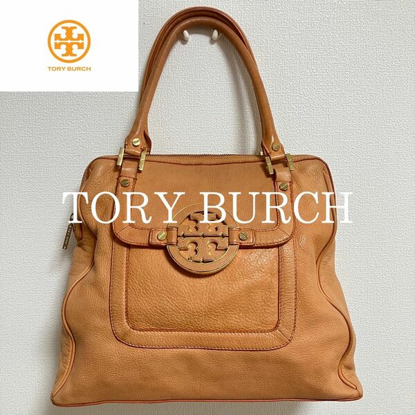 TORY BURCH トリーバーチ レザーハンドバッグ サーモンピンク アマンダ