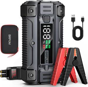 [ free shipping ] new goods BRPOM Jump starter BM502 high capacity 26800mAhpi-k electric current 5000A 12V car engine starter mobile battery PSE certification 