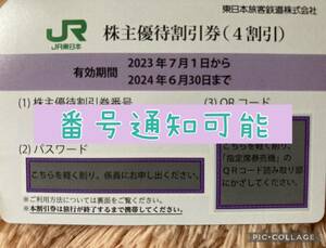 JR東日本　株主優待割引券　1枚