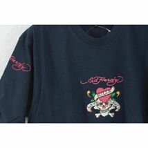 ED HARDY　天竺Ｔシャツ M・L・LL　 新品　ドクロ　ネイビー_画像2