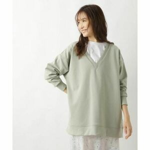 新品 NATURAL BEAUTY BASIC 深Vダンボールプルオーバー M