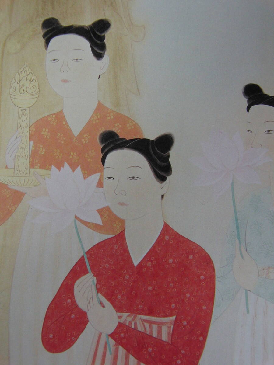 야스다 유키히코, [아스카를 멈추며], 희귀한 프레임 아트 컬렉션에서, 엄선된, 새로 액자, 무광택 프레임 포함, 좋은 상태로, 일본 화가, 그림, 오일 페인팅, 초상화