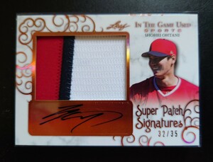 2018 Leaf In The Game Used 大谷翔平 直筆サインカード 実使用ユニフォーム入り ルーキーカード RC ロサンゼルス・ドジャース