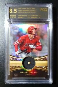 【7/25】Topps Gold Label 2019 大谷翔平 Golden Prospects Relic 金塊入りカード ロサンゼルス・ドジャース サインなし