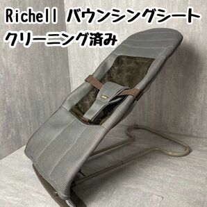 【クリーニング済み】Richell リッチェル バウンシングシート バウンサー メッシュ ベビー用品 ベビーチェア