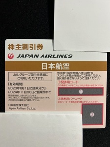 JAL（日本航空）株主優待券 1枚 有効期限2024.11.30搭乗分まで